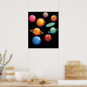 Funny Flat Earth Gift Mannen Vrouwen op aarde Poster (Keuken)