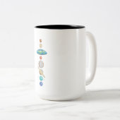 Funny Flat Earther Society Flat Earth Day Tweekleurige Koffiemok (Voorkant rechts)