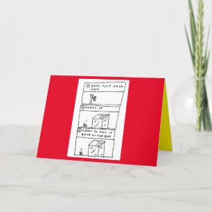 Funny Flat Pack kerstcadeautjes Cartoon Feestdagen Kaart