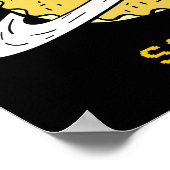 Funny Flat Saturn Society Donut illustratie Poster (Hoek)