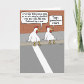Funny Flatted Chicken get well Kaart (Voorkant)
