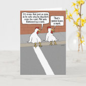 Funny Flatted Chicken get well Kaart (Gele Bloem)