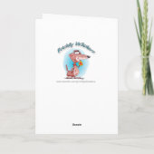 Funny Fleece Navidad Cartoon Schaap Kerst Kaart (Achterkant)