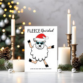 Funny Fleece Navidad Dansende Sheep Kerstmis Feestdagenkaart