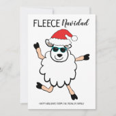 Funny Fleece Navidad Dansende Sheep Kerstmis Feestdagenkaart (Voorkant)
