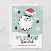 Funny Fleece Navidad Dansende Sheep Kerstmis Feestdagenkaart (Voorkant)