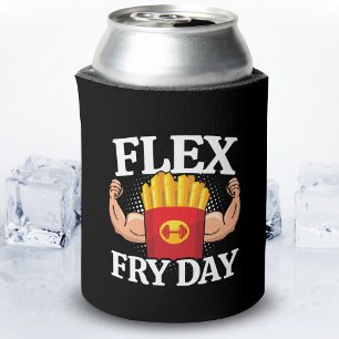 Funny Flex Vrijdag Gym Fitness Citaat Franse feeën Blikjeskoeler