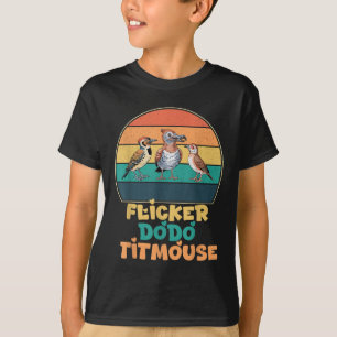 Funny Flicker Dodo Titmouse Vogelhorloge Natuur Li T-shirt