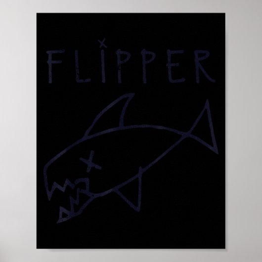 Funny Flipper Fish Die Sarcastic Graphic Poster (Voorkant)