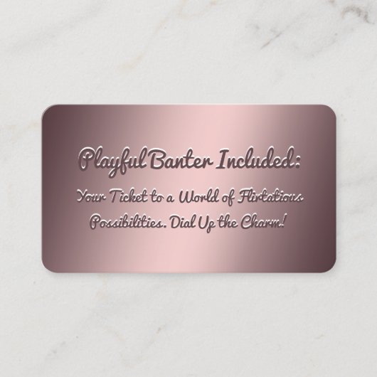 Funny Flirting Visitekaartje (Voorkant)