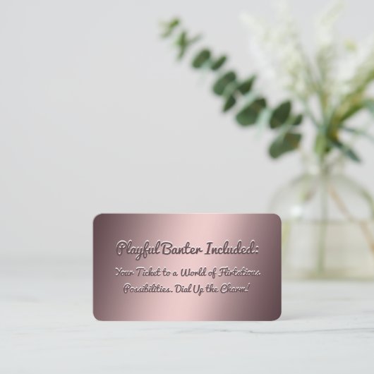 Funny Flirting Visitekaartje (Staand voorkant)