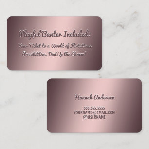 Funny Flirting Visitekaartje