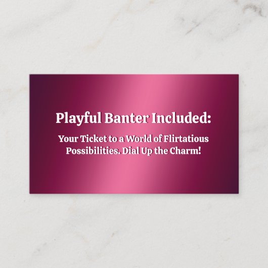 Funny Flirting Visitekaartje (Voorkant)