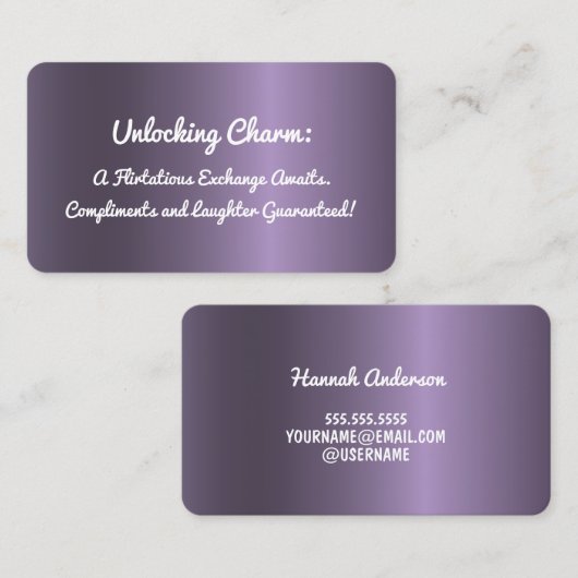 Funny Flirting Visitekaartje (Voorkant / Achterkant)