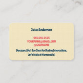 Funny Flirting Visitekaartje (Achterkant)