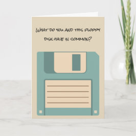 Funny Floppy Computer Disk Retirement Kaart