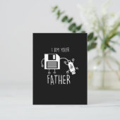 Funny Floppy Disk naar USB Ik ben uw vader Briefkaart (Staand voorkant)