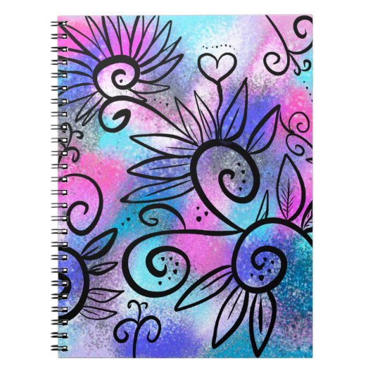 Funny floral art notitieboek (Voorkant)