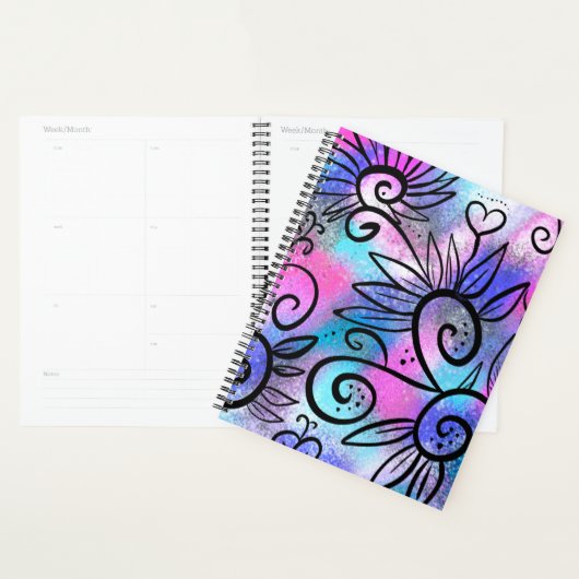 Funny floral art planner (Display)