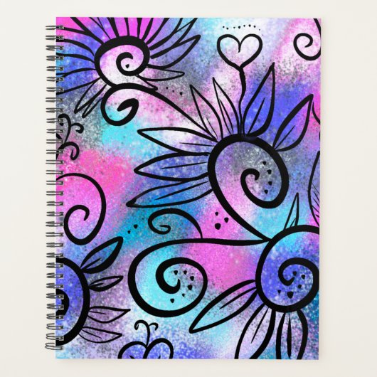 Funny floral art planner (Voorkant)