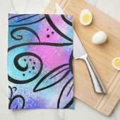 Funny floral art theedoek (Quarter Fold)