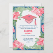 Funny Floral Brilliance Afstudeerder Party Kaart (Voorkant)