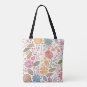 Funny Floral Cat met glas Tote Bag (Achterkant)
