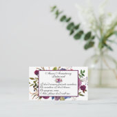 Funny Floral Introvert Visitekaartje (Staand voorkant)