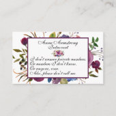 Funny Floral Introvert Visitekaartje (Voorkant)