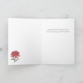 Funny Floral Moederdag Kaart (Binnen)