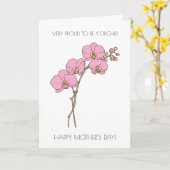 Funny Floral Moederdag Kaart (Gele Bloem)