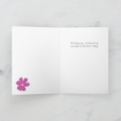 Funny Floral Moederdag Kaart (Binnen)