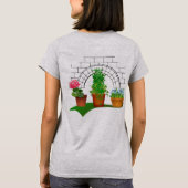 Funny Floral Plant Manager voor- en achterontwerp T-shirt (Achterkant)