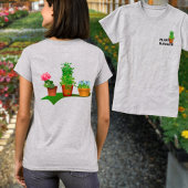 Funny Floral Plant Manager voor- en achterontwerp T-shirt
