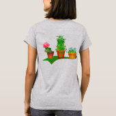 Funny Floral Plant Manager voor- en achterontwerp T-shirt (Achterkant)