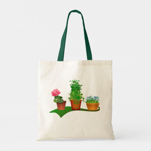 Funny Floral Plant Manager voor- en achterontwerp Tote Bag (Achterkant)