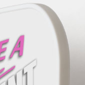 Funny Floral Retirement roze voor haar Pickleball Paddle (Links Detail)