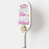 Funny Floral Retirement roze voor haar Pickleball Paddle (Links)