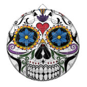Funny Floral Skull Dartbord (Voorkant)