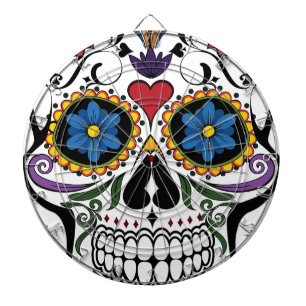 Funny Floral Skull Dartbord