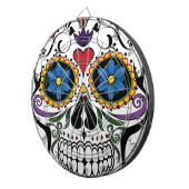 Funny Floral Skull Dartbord (Voorkant Rechts)