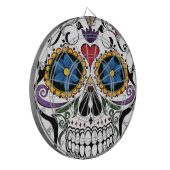 Funny Floral Skull Dartbord (Voorkant Links)
