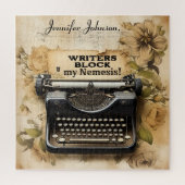 Funny Floral Typewriter Jigsaw Puzzel (Verticaal)