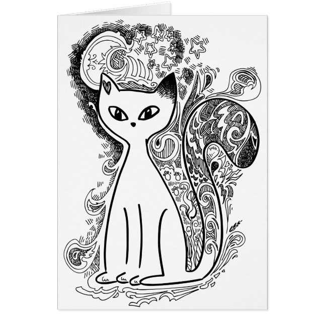 Funny florale katten (Voorkant)