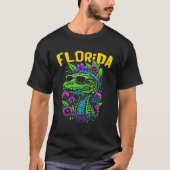 Funny Florida Critter Met Zonnebril Cartoon Desi T-shirt (Voorkant)