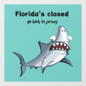 Funny Florida New Jersey Window Decal (Vel)