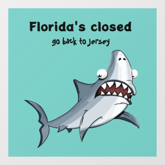 Funny Florida New Jersey Window Decal (Vel)