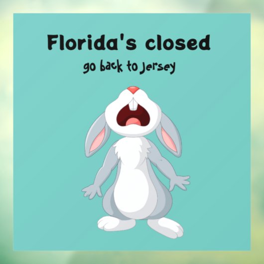 Funny Florida New Jersey Window Decal (Vel 3)