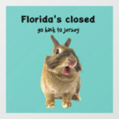 Funny Florida New Jersey Window Decal (Vel)
