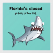Funny Florida New York Window Decal (Vel)